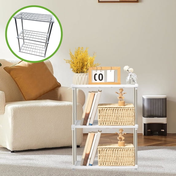 XiYing 4 Shelf Light Duty Storage Home Organizer Ventilated Shelves Freestanding Shelf Unit 16.14 X 8.46 X 31.3 Inches 55 Lbs Per Shelf Kitchen Pantry Bathroom Closet Garage Storage Rack