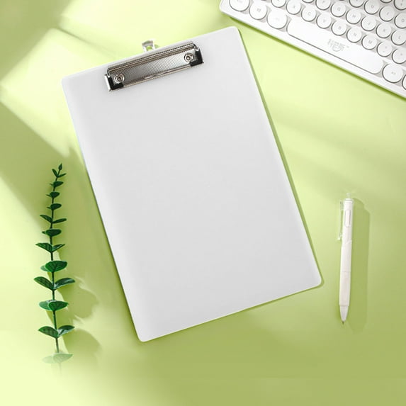 XiYing A4 Clipboard with Metal Clip, Transparent Plastic Writing Board for Office Documents, Restaurant Order Pad, 31.3 X 22.4 Cm, 1-Pack