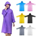thumbnail image 1 of XiYing Adult Rain Jacket Portable Waterproof Rain Cape with Hood Reusable Eco-Friendly Poncho 0.15Mm Thick for Camping Hiking Travel Emergency, 1 of 4