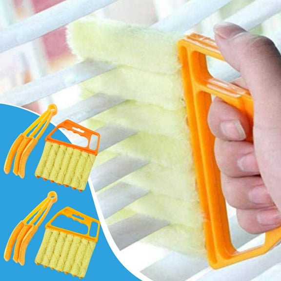 XiYing Blind Cleaner Tool Mini Duster Brush Clean 6 Blinds At Once Louver Curtain Cleaning Brush Handheld Design 4.7X2.8X0.4 Inches