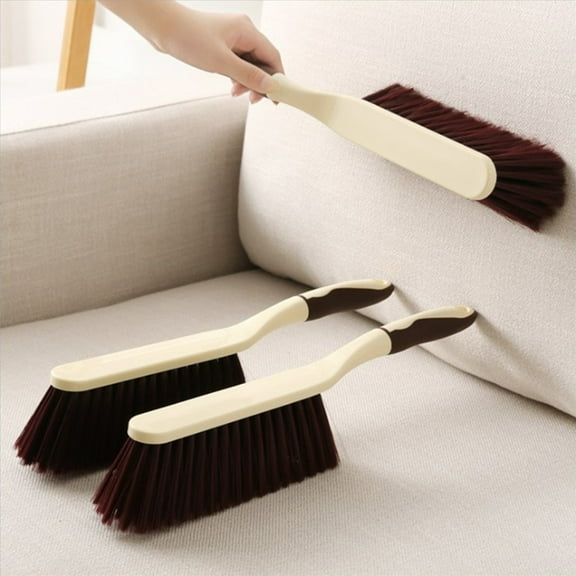 XiYing Cleaning Brush Soft Bristles Bed Brush Lint Remover Dusting Brush for Sofa Blanket Carpet Clothes 14.57 Inch Long Handle Gentle Scrub Brush for Furniture Cabinet Countertop