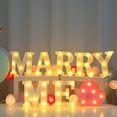 thumbnail image 1 of XiYing Decorative Led Letter Lights White Alphabet Standing Hanging 6.3X7.1X1.8 Inches Indoor Party Home Decor Light Up Plastic Letters for Wall Table Display, 1 of 5