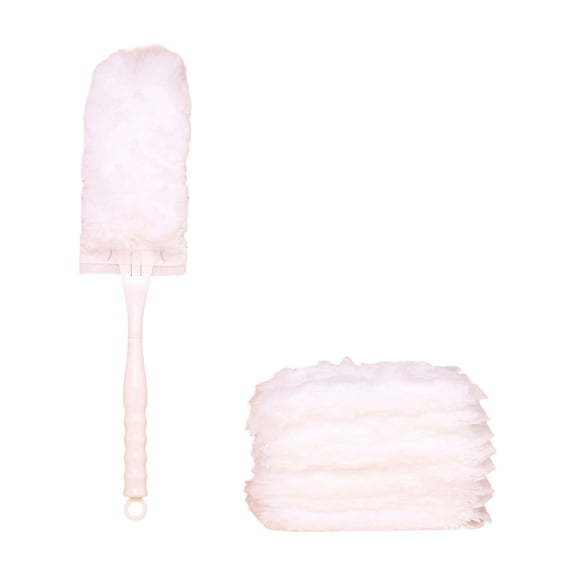 XiYing Disposable Duster Refills Double Sided - Electrostatic Dusting Cloths for Household Cleaning - Removable Washable Reusable Fluffy Duster Head for Home Kitchen - 10 Pack
