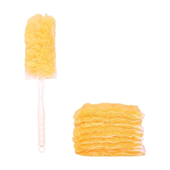 XiYing Disposable Duster Refills Double Sided - Electrostatic Dusting Cloths for Household Cleaning - Removable Washable Reusable Fluffy Duster Head for Home Kitchen - 10 Pack