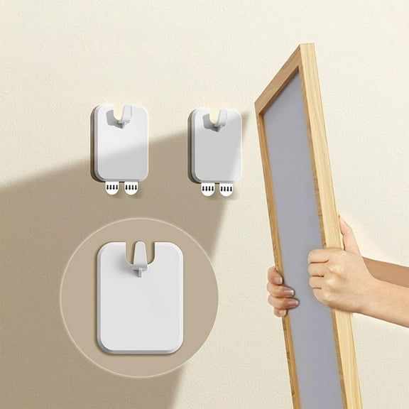 XiYing No Drilling Wall Hanging Hook Traceless Nail Photo Frame Heavy Duty Picture Hanger 1 Pack Invisible Design for Paint Wall Murals Wedding Photo Nail No Damage Wall Hook