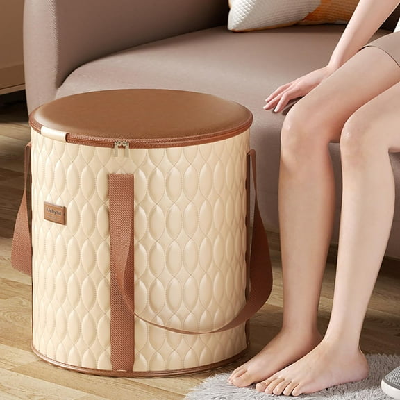 XiYing Foldable Foot Bath Bucket - 32" High Calf Soaking Tub, Portable Foot Spa Basin with Heat Retention, Non-Slip Base for Home & Travel, Aluminum Pvc Material, 32X32X37Cm