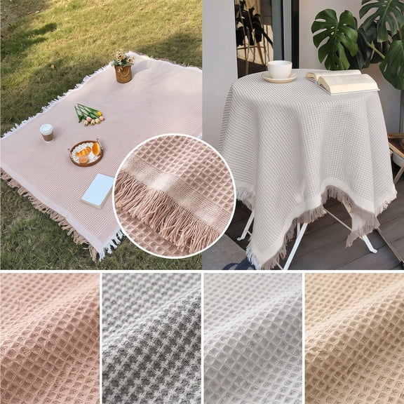 XiYing Foldable Picnic Blanket Outdoor Camping Mat 59.06X35.43 Inch Knitted Blanket for Beach Grass Travel Picnic Accessories Household Tablecloth Nap Blanket