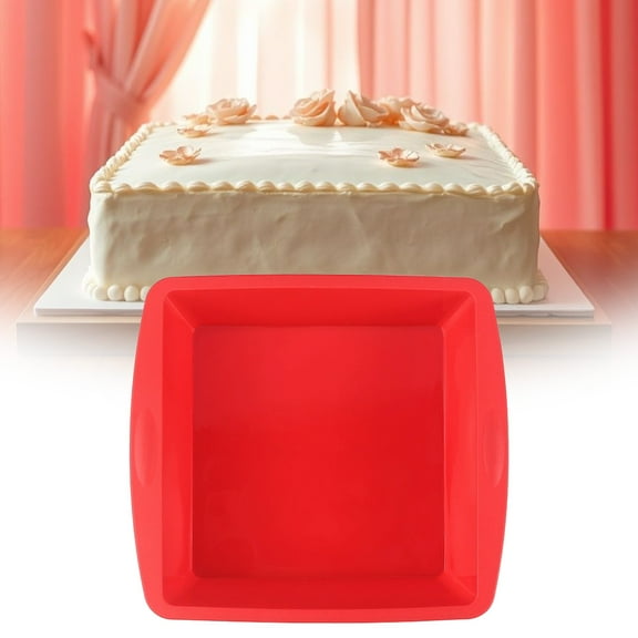 XiYing Food Grade Silicone Cake Pan, Non-Stick Chiffon Bread Loaf Mold, Easy Release & Dishwasher Safe, 7.5" X 6.9" X 2.2", 1-Pack