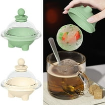 XiYing Food-Grade Silicone Sphere Ice Ball Maker Mold, Large Round Ice Cube Tray for Cocktails & Beverages, 8.6X8.6X8Cm, Includes 1 Tray