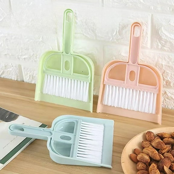 XiYing Handheld Dustpan and Brush Set, Plastic Desktop Cleaning Tool for Sofa Tabletop Bedroom, 7.48X5.12X1.57 Inches, 1-Piece