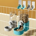 thumbnail image 1 of XiYing Hanging Pet Drinker and Dog Bowl Automatic Feeder Extra Large Capacity 9.37X4.4X8.26 Inch Transparent Visible Design Fully Detachable and Washable, 1 of 8