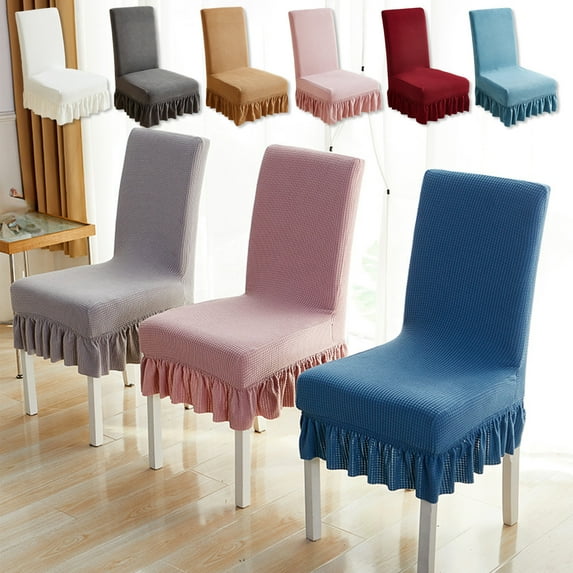 XiYing Heavy Duty Stretchy Chair Covers, Elastic Spandex Universal Slipcover for Dining Office and Event Chairs, Machine Washable Polyester Fabric Protector, Set Of 4