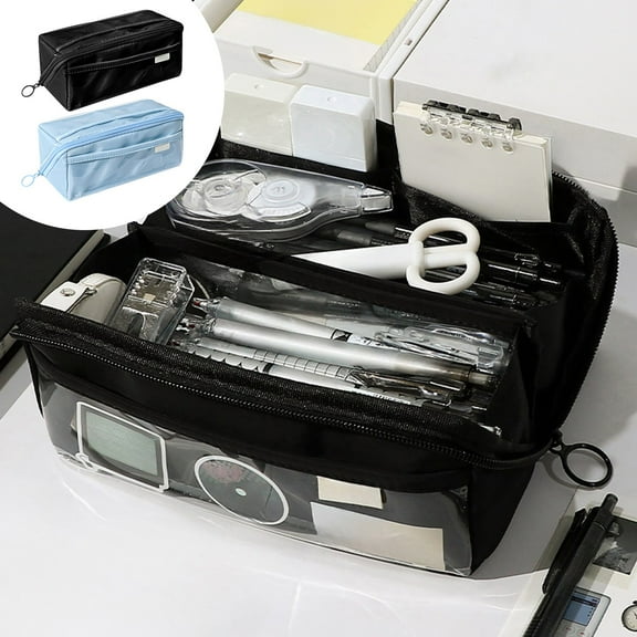 XiYing Large Capacity Pencil Pen Case with 10 Compartments for Stationery Organization, 7.87 X 3.15 X 3.15 Inches, 1 Pc