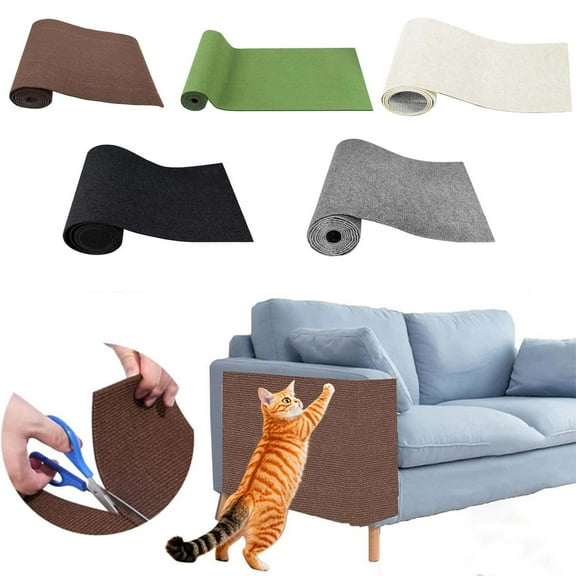 XiYing Large Cat Scratching Mat, 30X100Cm, Self-Adhesive, Diy, Non-Woven, Wear-Resistant, Sofa & Wall Protector, 1-Pack