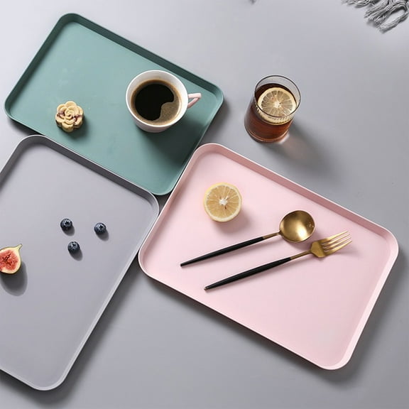 XiYing Large Rectangular Fruit Tray, Pvc Serving Platter, 12.59 X 9.44 Inch Food Tray for Kitchen, Parties, Picnics and Holiday Desserts