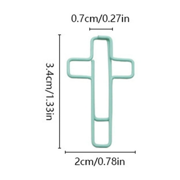 XiYing Macaroon Color Cross-Shaped Paper Clips, Decorative Office Supplies for Organizing Documents, 50 Count