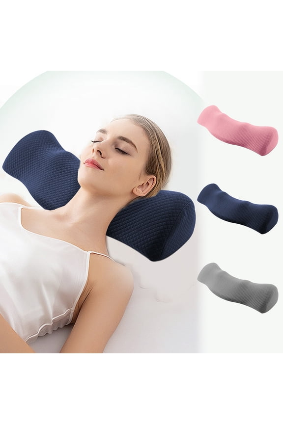 Memory Foam Cervical Pillow for Neck Support, Ergonomic Contour Design for Pain Relief and Improved Sleep, 18.11 X 6.69 Inches, 1 Count