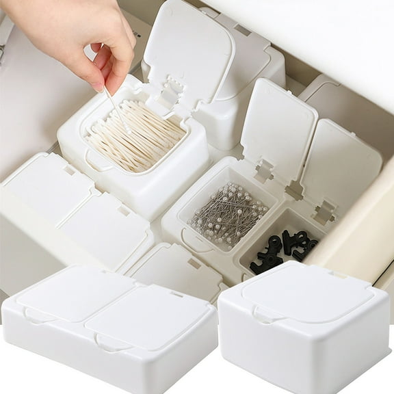 XiYing Mini Pop-Up Storage Box with Lid for Wet Wipes Dispenser, Moist Tissue Holder, Home and Office Use, 1 Count