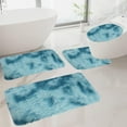 thumbnail image 1 of XiYing Mixed Colors Tie-Dye Bathroom Rug Set, 4-Piece Velvet Fleece Mats with Non-Slip Backing, Absorbent Toilet Lid Cover and Floor Mats for Bathroom, 16X32 To 16X6.5 Inches, 1 of 7