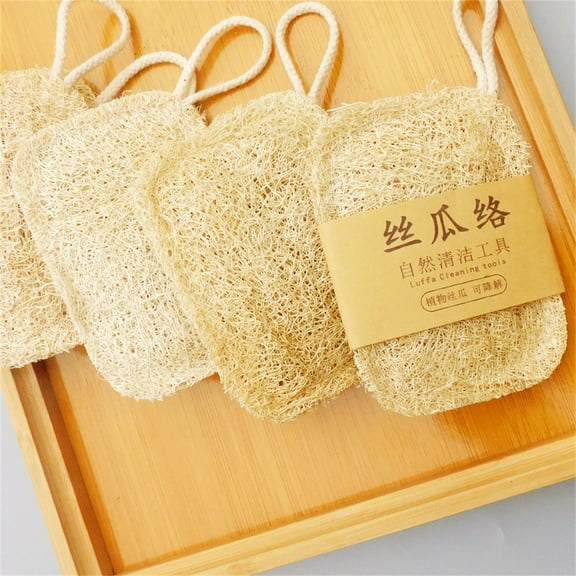 XiYing Natural Loofah Scouring Pad, Dishwashing Brush, Pot Scrubber, Durable Fiber Cleaning Tool for Kitchen, 1 Count
