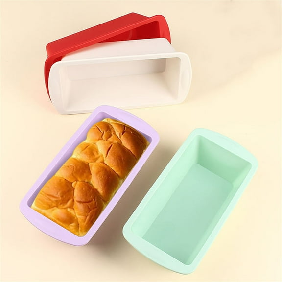 XiYing Non-Stick Flexible Silicone Loaf Pan, 7.7X3.7X2.2 Inch Rectangular Baking Mold for Bread, Cakes, Brownies, Oven & Dishwasher Safe, 1 Pan