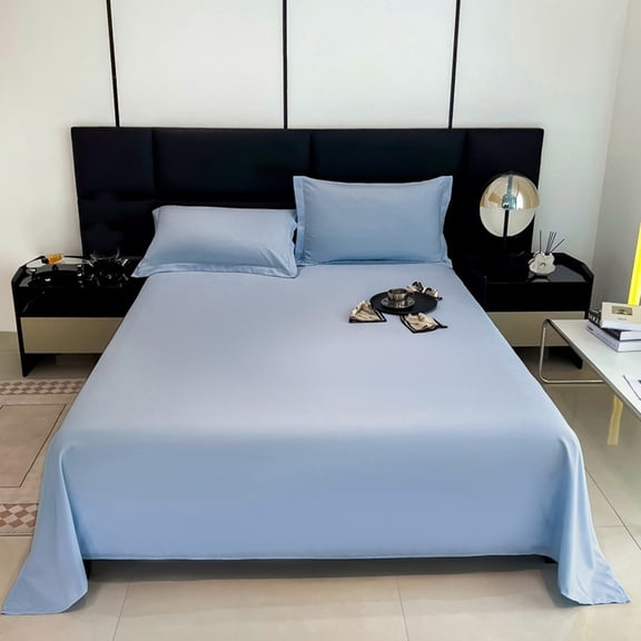 XiYing Polyester Bed Sheet 250X230Cm | Solid Color Double Brushed Soft Breathable Sheet | Large Fit for Single, Double Beds, Modern Bedroom Decor | 1 Piece, Gray