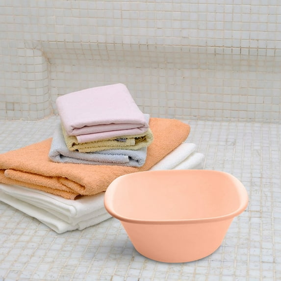 XiYing Portable Plastic Laundry Tub, Multipurpose Basin for Washing Fruits Vegetables, Foldable Storage Container, Dormitory Camping Use, 1 Count