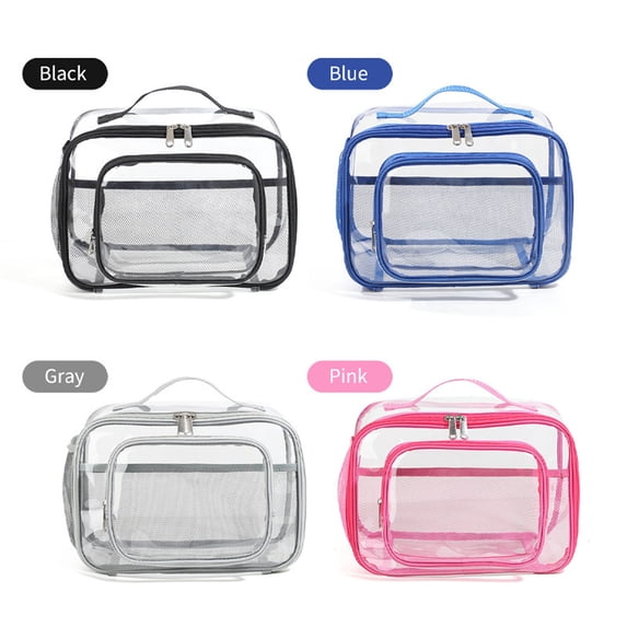 XiYing Portable Storage Box for Travel, Clear Plastic Folding Organizer with Handle, Modern Minimalist Design, Camping Use, Medium Size