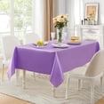 thumbnail image 1 of XiYing Seamless Satin Rectangular Tablecloth Polyester Fabric 60X84 Inches Extra Large Table Cover for Wedding Banquet Party Event Decoration, 1 of 6