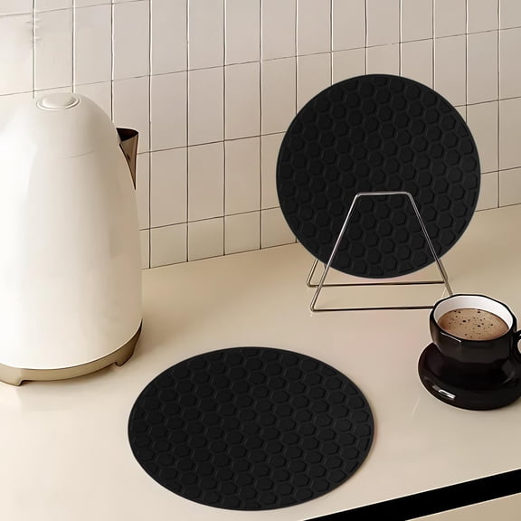 XiYing Silicone Honeycomb Coasters for Cups | 5-Pack | 4x4 Inch Heat Resistant Drink Mats | Table Protector Pads for Living Room, Kitchen, Dining Room & Bar | Easy Clean