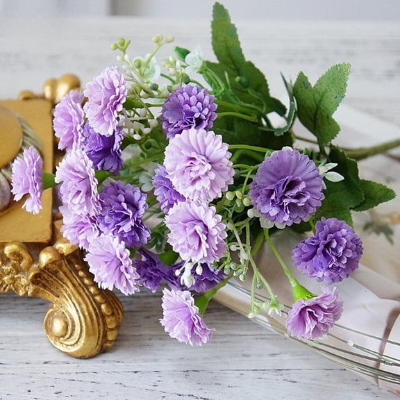XiYing Silk Lilac Artificial Flowers for Wedding Decor, Multi-Color, 31X18X13Cm, Set Of 1