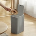 thumbnail image 1 of XiYing Small Step-On Trash Can with Lid, 13-Gallon Plastic Wastebasket with Press-Top Pop-Up Design for Kitchen, Bathroom, Living Room, Office, Bedroom, 1 Count, 1 of 8