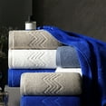 thumbnail image 1 of XiYing Soft Absorbent Bath Towel, Rectangular Waffle Weave Design, 29 X 13 Inches, White Light Blue Blue Khaki, 1 Piece, for Bathroom and Spa, 1 of 7