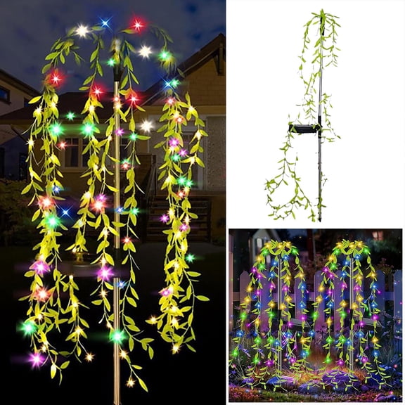 XiYing Solar Simulation Branch Tree String Lights | Outdoor Garden Decor Landscape Light | Lawn Spike Landscape Lighting | 1 Pack