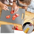 thumbnail image 1 of XiYing Stainless Steel 304 Double-Sided Kitchen Chopping Board, Cutting Board for Meat Vegetables Fruit with Hanging Hole, Dishwasher Safe, 1-Pack, 1 of 2