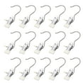 thumbnail image 1 of XiYing Stainless Steel Heavy Duty Hanging Clips with Hooks, Non-Slip Rubber Grip, 360-Degree Rotation, for Clothes, Towels, Hats, Socks, Pants, Space-Saving Closet Organizer, 15-Pack, 1 of 6