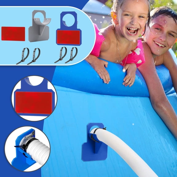 XiYing Swimming Pool Pipe Mount Supports for Hose 30-38Mm Above Ground Water Hose Bracket with Cable Ties 4.7X3.9X1.5 Inch Abs Pipe Support for Pool Inlet