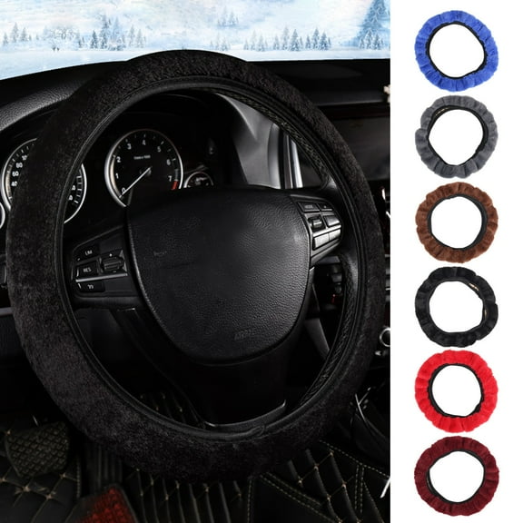 XiYing Universal Steering Wheel Cover, Elastic Stretch Non-Slip Protector, Soft Warm Breathable Mesh for Winter Driving, Fits 14-15 Inch Wheels, 1-Pack