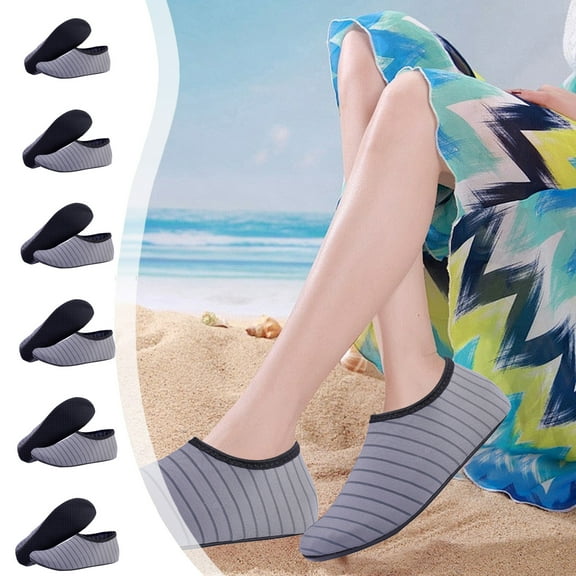 XiYing Water Shoes for Adults, Fast-Dry Aqua Socks, Barefoot Non-Slip Beach Swim Surf Pool River, Cloth Material, Size 34-45