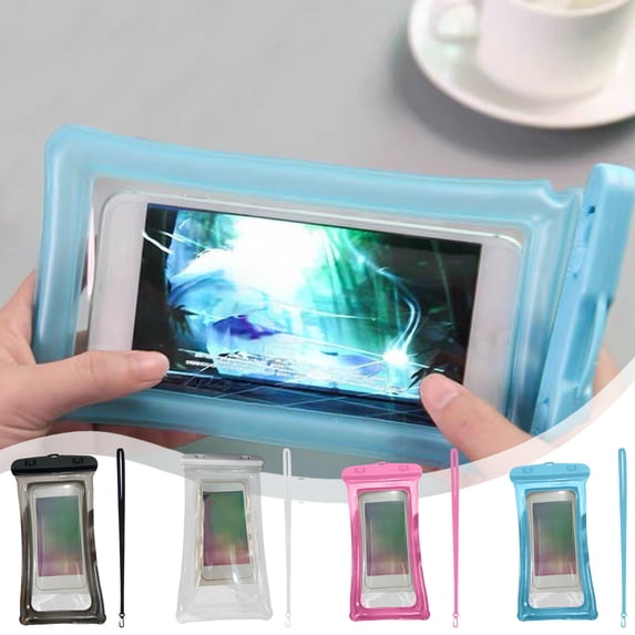 XiYing Waterproof Floating Phone Case with Lanyard for Beach Vacation Plastic Bag 1 Piece Phone Dry Pouch for Swimming Boating