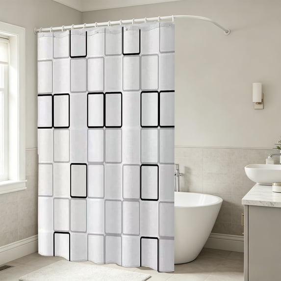XiYing Waterproof PEVA Shower Curtain, 70.9x39.4 Inches | Quick-Dry Plastic Bathroom Shower Liner | Tear-Resistant with 6 Hooks Included for Stall, Tub, Hotel & RV Use