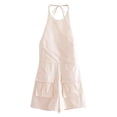 thumbnail image 1 of Xia Xin Women's Backless Design Jumpsuit Shorts Windbreaker Fabric Halter Neck Jumpsuit-Picture Color-L, 1 of 5