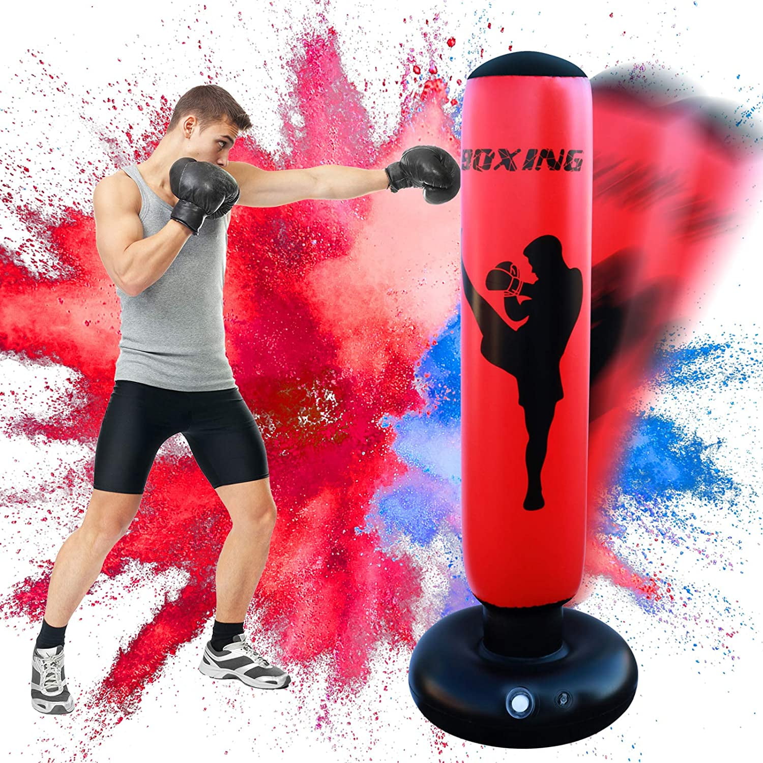 XiaZ Kids 67 In. Boxing for Immediate Bounce Back Heavy Punching Bag for Practicing Karate, Taekwondo, Relieve Pressure and Workout Equipment for Home