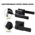 thumbnail image 1 of Xianers 15 Pack Matte Black Door Handles, Keyless Interior Door Knobs, Privacy Door Lever Locksets for Bedroom Bathroom, Heavy Duty Square Door Lock , Reversible for Left&Right Handled Doors, 1 of 7