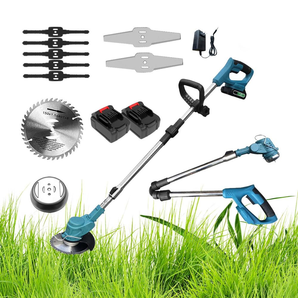 Xianers Cordless Weed Wacker ,Lawn Weeder Mover ,Lawn Care Equipment Hand Trimmer ,Lawn Mower And Trimmer And Blow Set ,Lawn Mower Set ,Cordless Weed Wacker With Battery And Charger(10 X 2 Batteries)