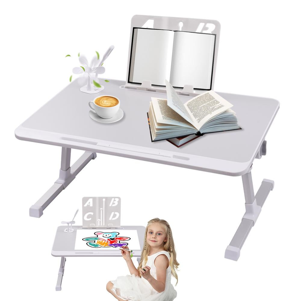 Xianers Laptop Desk for Bed, Height & Angle Adjustable Laptop Stand for Bed, Lap Desk Bed Tray Table, Light Weight Foldable Portable Laptop table for Couch Sofa Chair Floor Desk