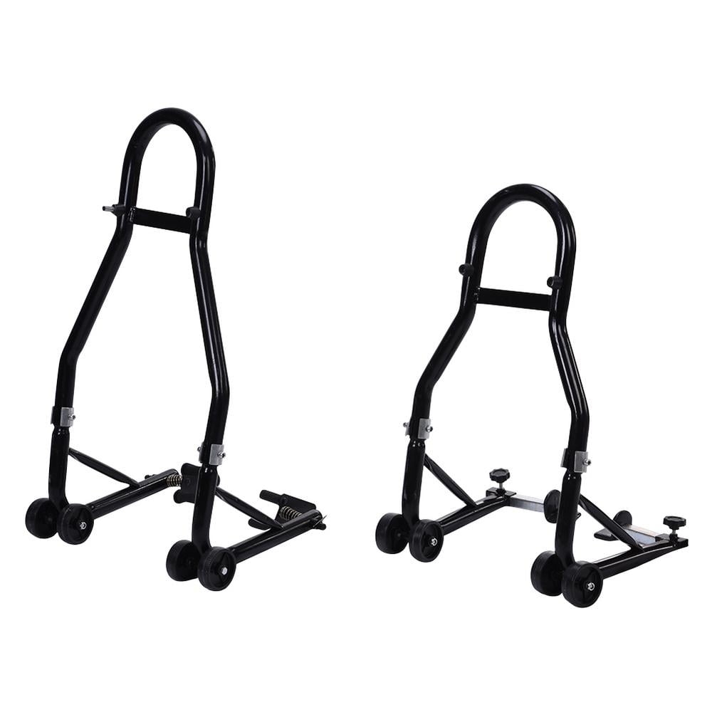 Xianers Motocycle Stand, 661lbs Motorcycle Stand Lift Front Rear Combination, Front Wheel Fork Stand, Rear U+L Fork Swingarm Spool Stand, Fits Most Yamaha Honda Kawasaki Suzuki Ducati BMW(BLACK)