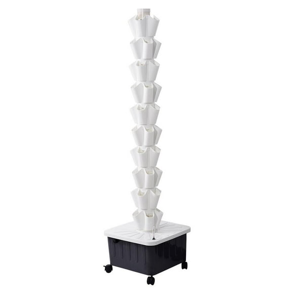 Xianers Plant Tower Outdoor Hydroponic 10 Layered Hydroponic Tower 50 Slots Vegetable Growth Planter Standard Specifications sweetie