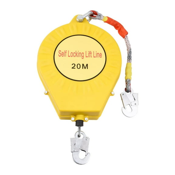 Xianers Retractable Tether Fall Protection Device with Alloy Steel Hook 65FT Steel Wire Rope Construction Roofing Safety Lanyard Worker Accessories superbly