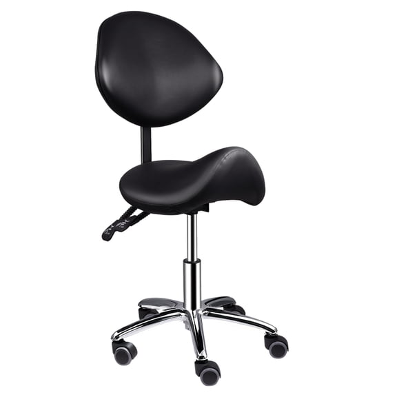 Xianers Saddle Stool Rolling Chair Height Adjustable with Wheels Wobble Rolling Stool for Medical Massage Salon Kitchen Spa Drafting Clinic Dentist, Ergonomic Hydraulic Seat Chair Stool,400LBS(B&W,S)
